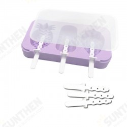 3 Cell DIY Fruit Frozen Ice Cream Cake Mold Juicee Popsicle Maker Ice Lolly Mould 3 Cell DIY Fruit Frozen Ice Cream Cake Mold Juicee Popsicle Maker Ice Lolly Mould