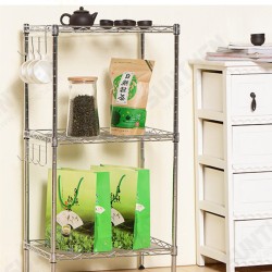 3-Tiers Carbon Steel Kitchen Rack Microwave Oven Storage Shelf Rack Holder Organizer 3-Tiers Carbon Steel Kitchen Rack Microwave Oven Storage Shelf Rack Holder Organizer