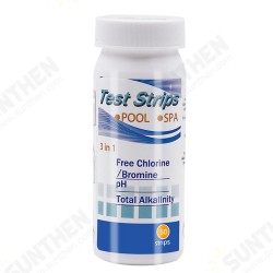 3 in 1 Swimming Pool Test Paper Residual Chlorine PH Value Alkalinity Hardness Test Strip A Bottle Of 50 Hot Tub Water Quality 3 in 1 Swimming Pool Test Paper Residual Chlorine PH Value Alkalinity Hardness Test Strip A Bottle Of 50 Hot Tub Water Quality