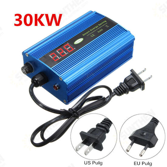 30KW Digital LED Display Voltage Power Energy Saver Box Saving Energy up to 35% EU/US Plug