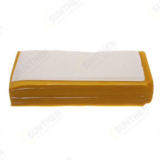 30Pcs Beehive Brood Box Wired Wax Foundation Honeycomb Sheets Beekeeping Tools