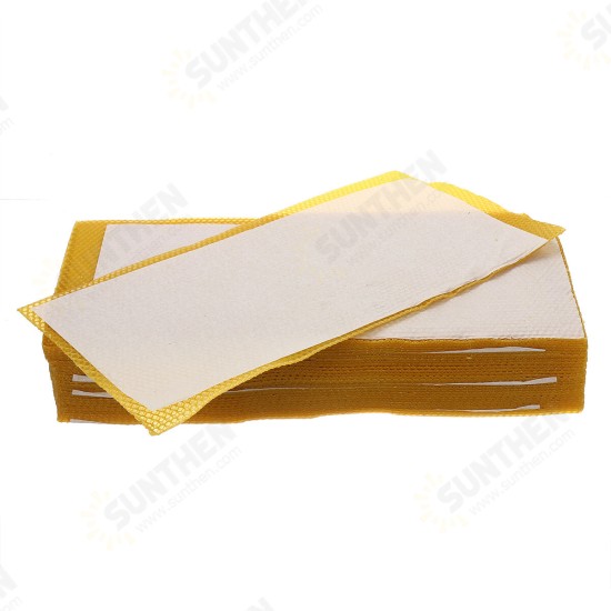 30Pcs Beehive Brood Box Wired Wax Foundation Honeycomb Sheets Beekeeping Tools