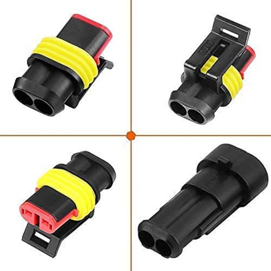 326pcs Boxed Waterproof Connector 1/2/3/4 Hole Set Hid Car Waterproof Connector Connector