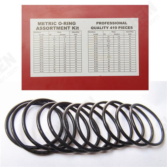 419 Pieces Rubber O Ring Seal Plumbing Garage Assortment Set With Case