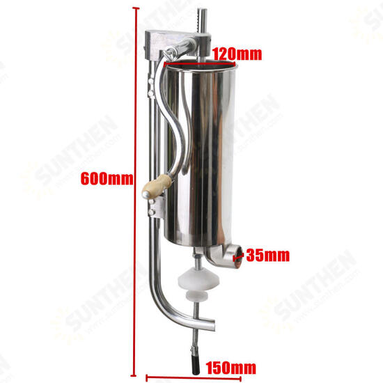 4L 304 Stainless Steel Sausage Stuffer Maker Meat Filler Machine Vertical Speed 4L 304 Stainless Steel Sausage Stuffer Maker Meat Filler Machine Vertical Speed