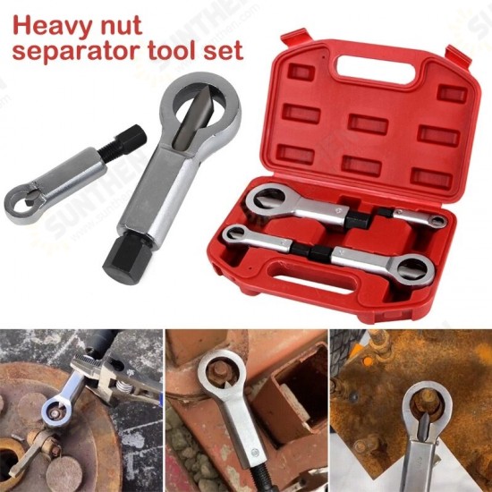 4PCS Set 9-27mm Heavy-Duty Nuts Splitter Tools Set Nut Breaker Tool Durable Portable Manual Remover Extractor Hand Splitting Tool