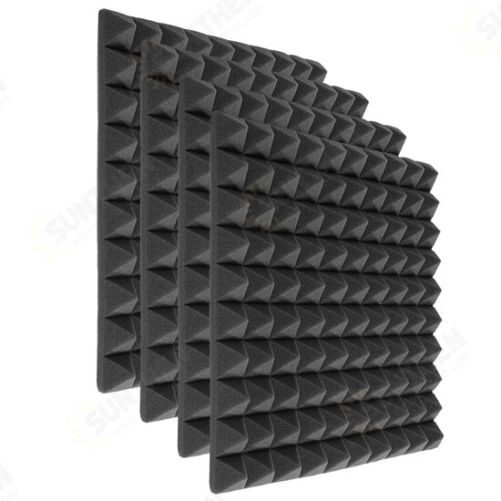 4Pcs 50x50x5cm Soundproofing Foam Acoustic Wall Panels Studio Soundproof Foam