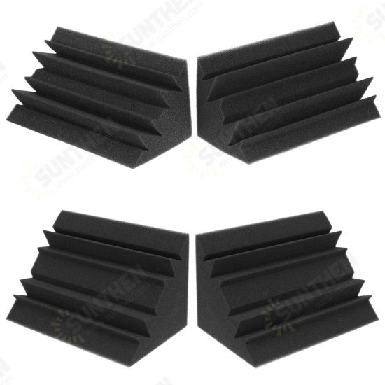 4Pcs Corner Acoustic Bass Trap Acoustic Foam for Wall Soundproof Sponge Absorption