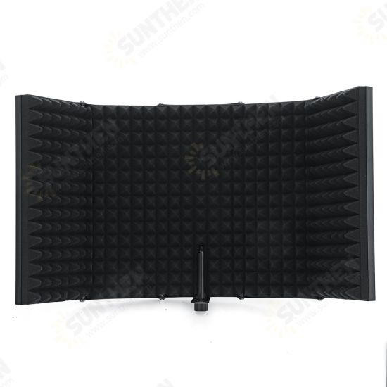 5 Plate Folding Recording Microphone Wind Screen Soundproof Insolation Shield