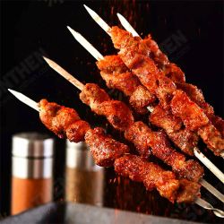 50PCS 30cm Stainless Steel BBQ Skewers Grill Roasting Meat Kebab Sticks Set 50PCS 30cm Stainless Steel BBQ Skewers Grill Roasting Meat Kebab Sticks Set