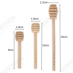 50pcs Wooden Jam Honey Dipper Wood Stirring Rod Stick Spoon Dip Drizzler 8/10/16cm 50pcs Wooden Jam Honey Dipper Wood Stirring Rod Stick Spoon Dip Drizzler 8/10/16cm