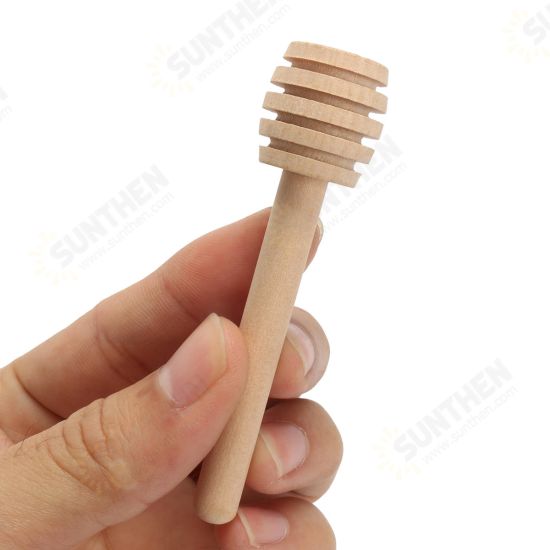 50pcs Wooden Jam Honey Dipper Wood Stirring Rod Stick Spoon Dip Drizzler 8/10/16cm