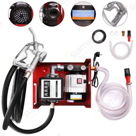 550W 60L/min Automatic Electric Diesel Pump Diesel Liquids Self-Priming Oil Pump with 5m Hose