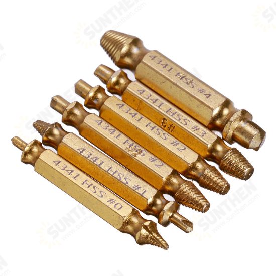 5/6 PCS Damaged Screw Extractor Speed Out Drill Bits Broken Bolt Remover Tools