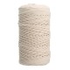 5Pcs 200Mx3mm Natural Beige Cotton Twisted Cord Rope Braided Wire DIY Craft Macrame String