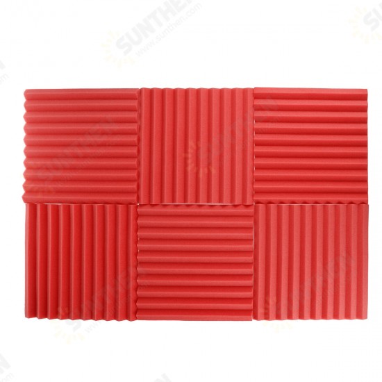 6Pcs 30x30x2.5cm Soundproofing Foam Acoustic Wall Panels Studio Soundproof Foam