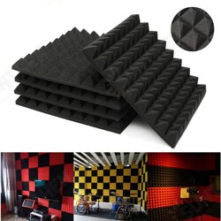 6Pcs 45x45x5cm Sound-absorbing Cotton Soundproof Cotton Foam Wall Muffler Spong 6Pcs 45x45x5cm Sound-absorbing Cotton Soundproof Cotton Foam Wall Muffler Spong