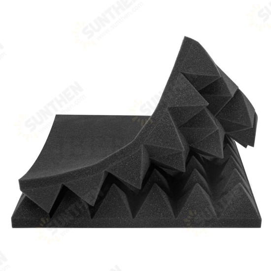 6Pcs Acoustic Foam Studio Soundproofing Foam Wedges Wall Tiles 12 x 12 x 2inch