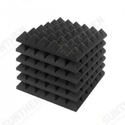 6Pcs Acoustic Foam Studio Soundproofing Foam Wedges Wall Tiles 12 x 12 x 2inch 6Pcs Acoustic Foam Studio Soundproofing Foam Wedges Wall Tiles 12 x 12 x 2inch