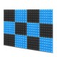 6Pcs Acoustic Foams Studio Soundproofing Wedges Tiles Black + Blue 12x12x2inch