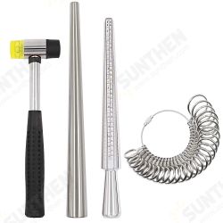 8 Scales Ring Sizer Mandrel 54pcs Ring Sizer Ring Mandrel Rubber Hammer Kit Hand Tools Kit 8 Scales Ring Sizer Mandrel 54pcs Ring Sizer Ring Mandrel Rubber Hammer Kit Hand Tools Kit