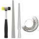 8 Scales Ring Sizer Mandrel 54pcs Ring Sizer Ring Mandrel Rubber Hammer Kit Hand Tools Kit
