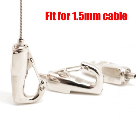 8pcs Picture Hanging System Self Locking Adjustable Hook - Perlon & Steel wire