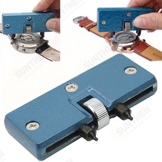 Adjustable Blue Watch Battery Change Back Case Cover Opener Remover Screw Wrench Repairing Tool Adjustable Blue Watch Battery Change Back Case Cover Opener Remover Screw Wrench Repairing Tool
