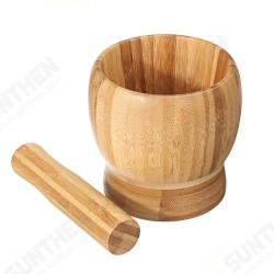 Bamboo Mortar and Pestle Garlic Presser Masher Hand Grinder Crusher for Home Spice Pepper Grinder Masher Mortar Kitchen Supplies Bamboo Mortar and Pestle Garlic Presser Masher Hand Grinder Crusher for Home Spice Pepper Grinder Masher Mortar Kitchen Supplies