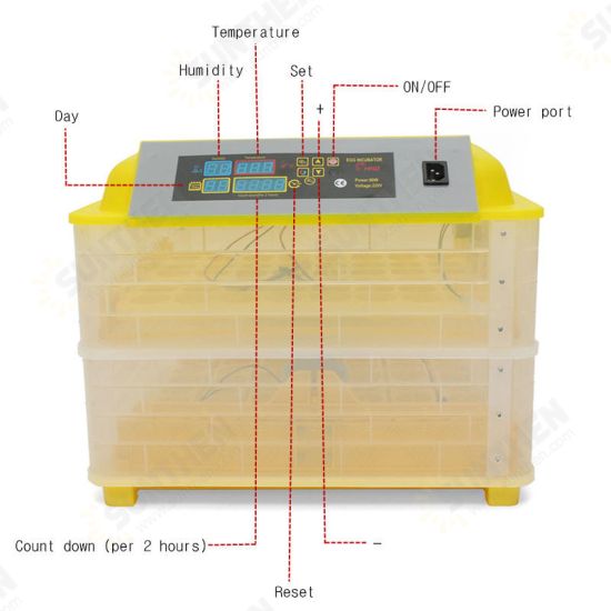 Digital Automatic 112 Eggs Incubator Egg Hatching Machine Incubator US EU Plug