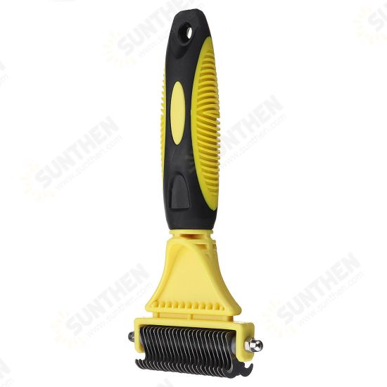Double Sides Pet Dog Fur Brush Comb Dog Cat Grooming Deshedding Trimmer Tool Pet Rake 12/23 Blades Double Sides Pet Dog Fur Brush Comb Dog Cat Grooming Deshedding Trimmer Tool Pet Rake 12/23 Blades