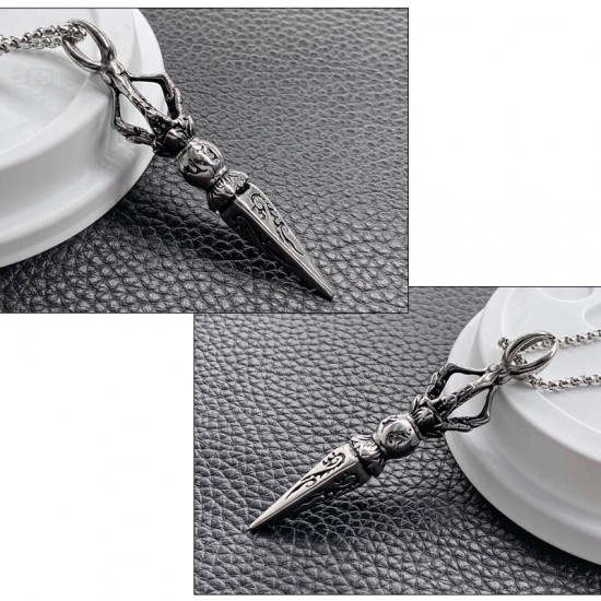EDC Self defensee Gear TitanIium Steel Necklace Knife Beads Pendant Paracord Outdoor DIY Decorations Outdoor Personal Safety Tool