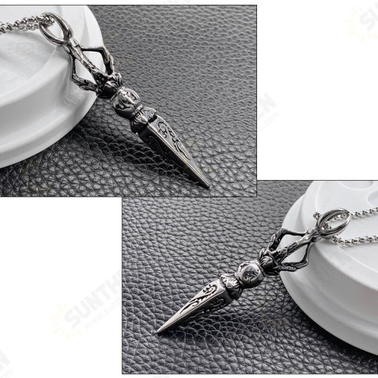 EDC Self defensee Gear TitanIium Steel Necklace Knife Beads Pendant Paracord Outdoor DIY Decorations Outdoor Personal Safety Tool