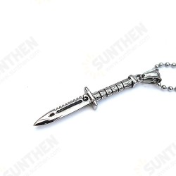 EDC Titaniumm Steel Knifee Necklace Swordd Pendant Fashion Creative Ornament Men's Necklace Outdool Self-defensee Tool EDC Titaniumm Steel Knifee Necklace Swordd Pendant Fashion Creative Ornament Men's Necklace Outdool Self-defensee Tool