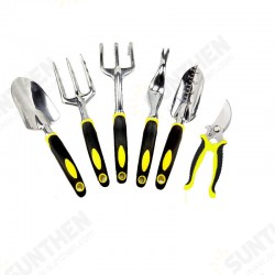 Gardening Six Piece Garden tools Set Aluminum Alloy Tools Two Color Handle Gardening Six Piece Garden tools Set Aluminum Alloy Tools Two Color Handle