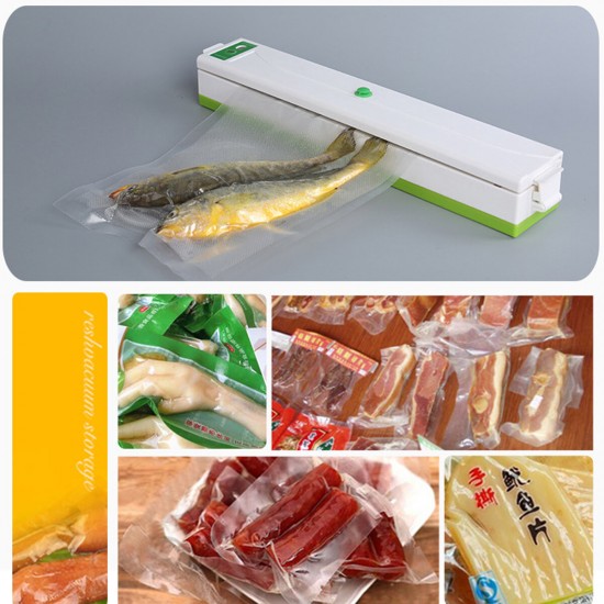 Household Food Vacuum Sealer Packaging Machine Film Sealer Including 10 Bags