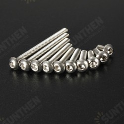 M3 Bolts Stainless Steel Screws Button Head Socket Cap 10 Size M3 Bolts Stainless Steel Screws Button Head Socket Cap 10 Size
