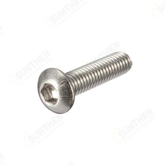 M3 Bolts Stainless Steel Screws Button Head Socket Cap 10 Size M3 Bolts Stainless Steel Screws Button Head Socket Cap 10 Size