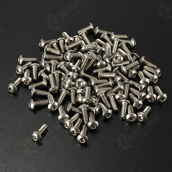M3 Bolts Stainless Steel Screws Button Head Socket Cap 10 Size M3 Bolts Stainless Steel Screws Button Head Socket Cap 10 Size