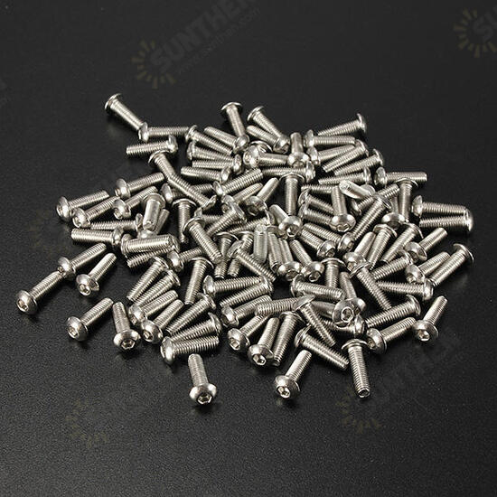 M3 Bolts Stainless Steel Screws Button Head Socket Cap 10 Size