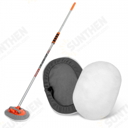 2in1 Car Wash Mop Mitt with 2Pcs Mop Heads 62 Long Handle Coral fleece Dust Brush Duster Scratch Wash Supplies 180° Rotation for RV Cars and Bus 2in1 Car Wash Mop Mitt with 2Pcs Mop Heads 62 Long Handle Coral fleece Dust Brush Duster Scratch Wash Supplies 180° Rotation for RV Cars and Bus