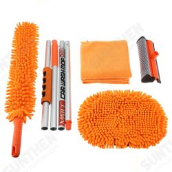 62'' 180°Rotation Adjustable Car Wash Mop Brush Kit Long Handle Vehicle Cleaning Tools 62'' 180°Rotation Adjustable Car Wash Mop Brush Kit Long Handle Vehicle Cleaning Tools