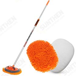 62inch Car Wash Mop Car Wash Brush with 180°Rotation Long Handle Washing Supplies for Cleaning RV Car 62inch Car Wash Mop Car Wash Brush with 180°Rotation Long Handle Washing Supplies for Cleaning RV Car