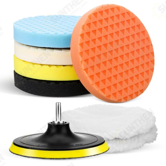 8Pcs 6 Inch Car Polishing Pad Kit M14 Buffing Pads with Wool Bonnet Pads for Car Polisher and Household Electric Drill 8Pcs 6 Inch Car Polishing Pad Kit M14 Buffing Pads with Wool Bonnet Pads for Car Polisher and Household Electric Drill