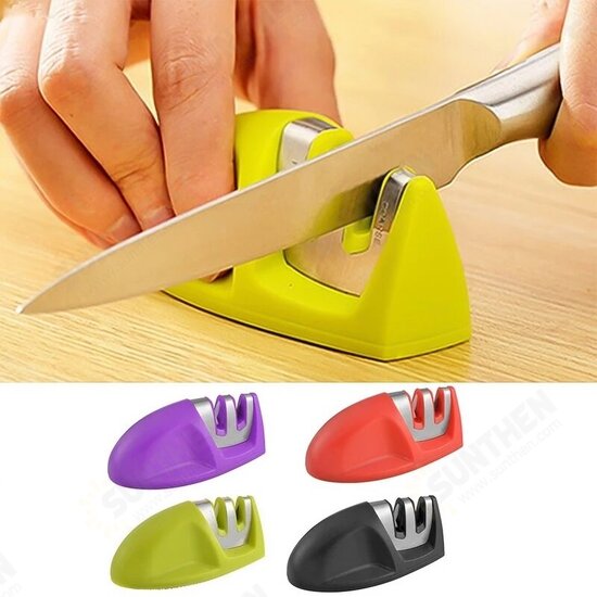 2 Stages Sharpener Diamond Ceramic Steel Whetstone Kitchen Knife Sharpening Grindstone Stone Kitchen Tool