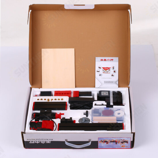 Mini 6 in 1 Lathe Machine for DIY Assembly of Sawing Machine, Grinder, Driller, Wood Lathe, Metal Lathe, Miller.