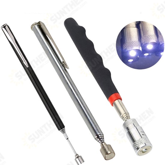 Mini Portable Magnetic Retractable Pickup Telescopic Powerful Iron Bar Magnetic Suction Rod with LED Light