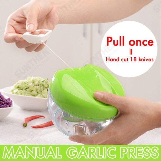 Multifunction Manual Food Chopper Shredder Kitchen Onion Chopper Manual Garlic Cutter Blade Juicer Slicer Vegetable Chopper