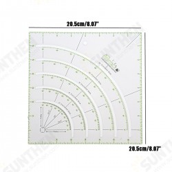Multifunctional Acrylic Arcs & Fans Quilt Paper Fabric Circle Cutter Ruler Multifunctional Acrylic Arcs & Fans Quilt Paper Fabric Circle Cutter Ruler