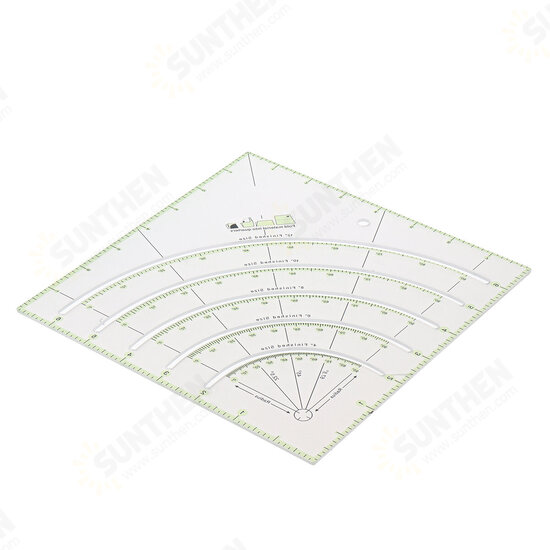 Multifunctional Acrylic Arcs & Fans Quilt Paper Fabric Circle Cutter Ruler Multifunctional Acrylic Arcs & Fans Quilt Paper Fabric Circle Cutter Ruler